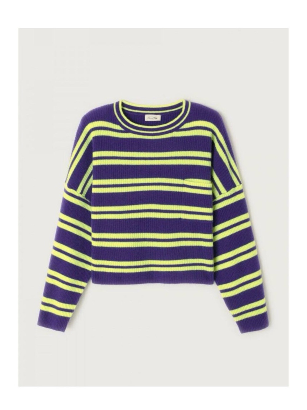 AMERICAN‎ VINTAGE WOMEN'S JUMPER RAXOW PURPLE/YELLOW M/L
